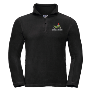 DWDAM: Outdoor Fleece Black (1/4″ Zip) Front View